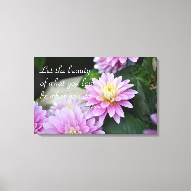 Rumi Quote Dahlia-Kanvastrycket Canvastryck (Framsida)