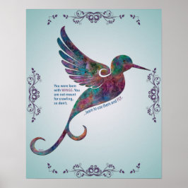 Rumi Quote med Hummingbird Poster