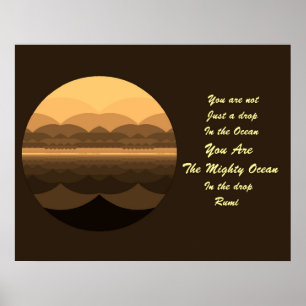 Rumi Quote Poster Art Ocean Mandala-inspiration
