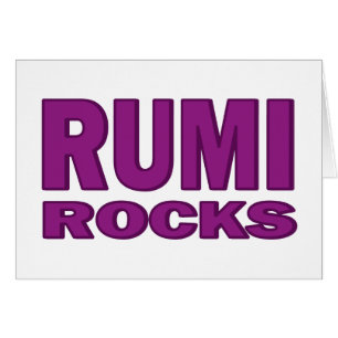 Rumi stenar hälsningskort