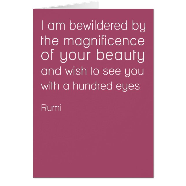 Rumi synar kortet hälsningskort (Framsidan)