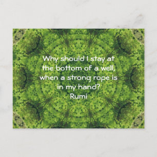 Rumi tar initiativ till inspiration citat vykort