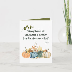 Rumi Thanksgiving Quote-Happy thanksgiving Inbjudan