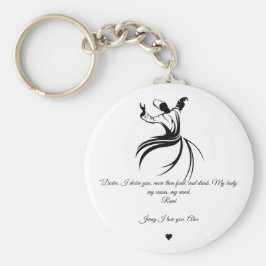 Rumi Valentine Kärlek du poetry Keychain Nyckelring
