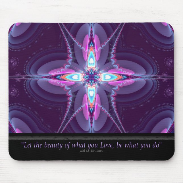 Rumi vishet: Fractalkonst Mousepad Musmatta (Framsidan)