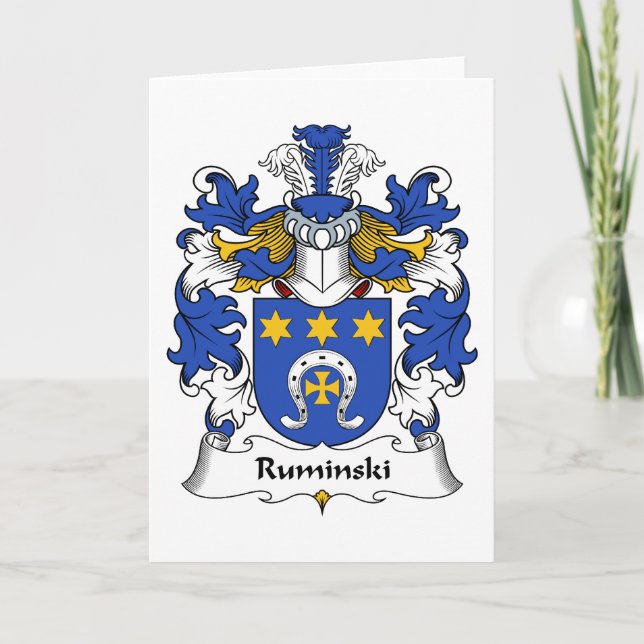 Ruminski Family Crest Kort (Framsida)