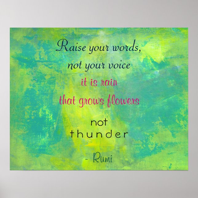 Rumis inspirationsoffert om Kindness Poster (Framsidan)