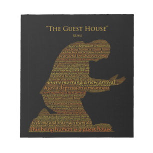 Rumis "The Guest House" Dikt Tile Anteckningsblock