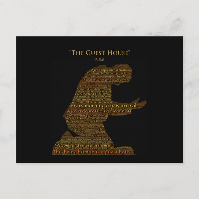Rumis "The Guest House"-vykort för Dikt Vykort (Framsida)