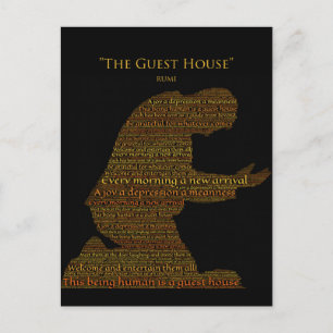 Rumis "The Guest House"-vykort för Dikt Vykort