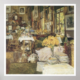 Rummet av blommor, Childe 1894 Hassam Poster