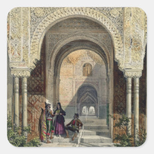 Rummet av de två systrarna i Alhambraen, Grana Fyrkantigt Klistermärke