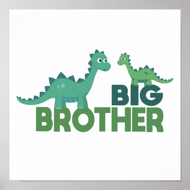 Rummet för storebror dinosaur tecknad boys poster (Framsidan)