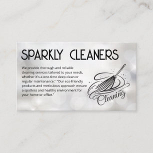 Rummets Städning Logotyp Sparkler House Keeper Visitkort