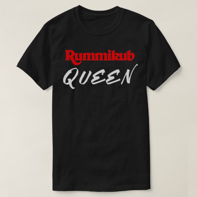 Rummikub Queen Player Fläkt Premium T Shirt (Design framsida)