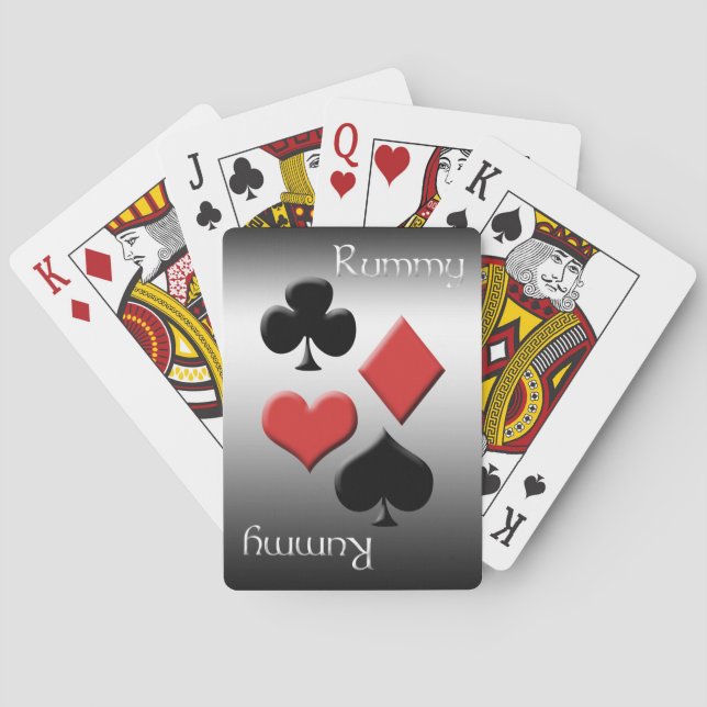 Rummy-Silver metallLook Casinokort (Baksidan)