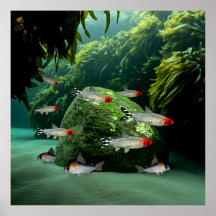 Rummynos Tetras Corydoras Aquarium Fish Poster