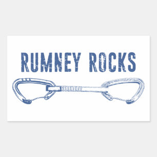 Rumney Sten klättning Quickdraw Rektangulärt Klistermärke