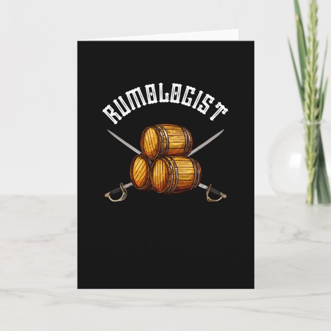 Rumolog Rum Drickare Pirat Alkohol Kul Party Kort (Framsida)