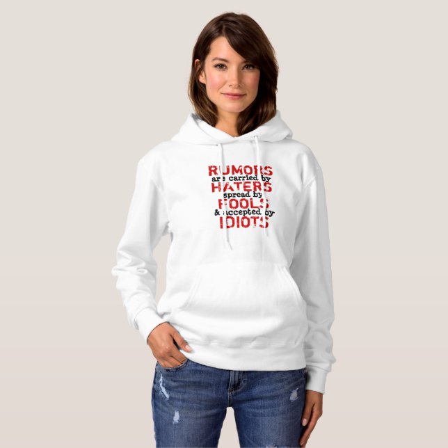 RUMORR - PLUS STORLEKARE UNISEX Hoodie Tee Shirt (Hel framsida)