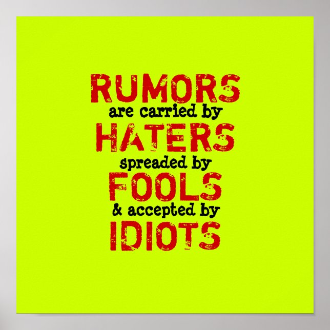 RUMORS ~ 12 x 12 Poster (Framsidan)