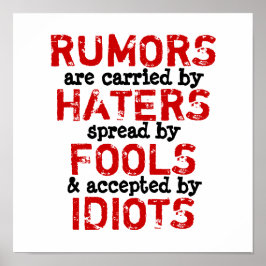 RUMORS - (Arbetsyta och Storleka alternativ) Poster