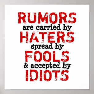 RUMORS - (Arbetsyta och Storleka alternativ) Poster