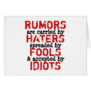 RUMORS ~ Card Truism / filosofi OBS Kort