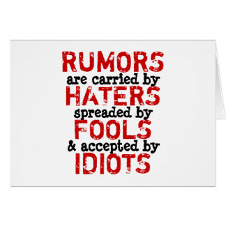 RUMORS ~ Card Truism / filosofi OBS Kort
