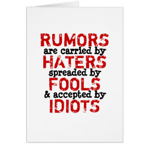 RUMORS ~ Card Truism / filosofi OBS Kort