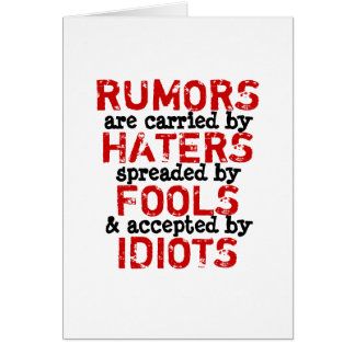 RUMORS ~ Card Truism / filosofi OBS Kort