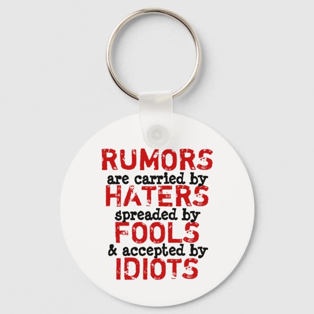 RUMORS ~ Keychain Truism / filosofi Nyckelring (Framsida)