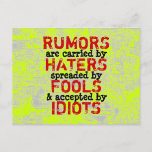 RUMORS - Postcard Truism / filosofi Vykort