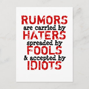 RUMORS - Postcard Truism / filosofi Vykort