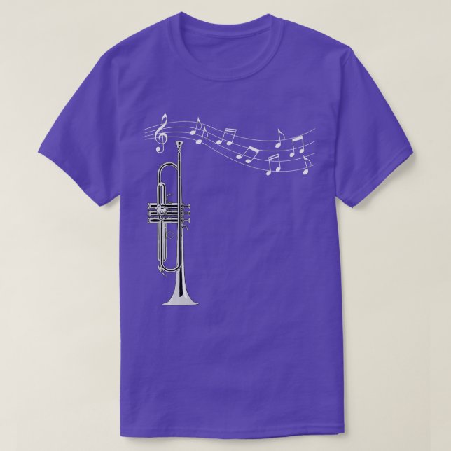 rumpet Player Musician Musik noter T Shirt (Design framsida)