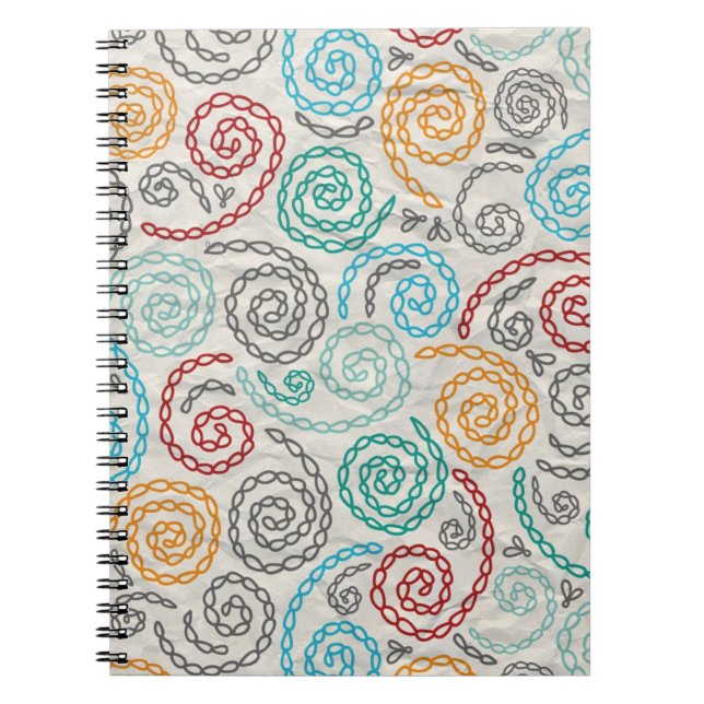 Rumpled papper för broderi finare anteckningsbok (Framsidan)