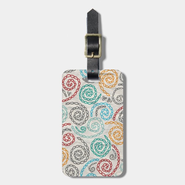 Rumpled papper för broderi finare bagagebricka (Vertikal Framsida)