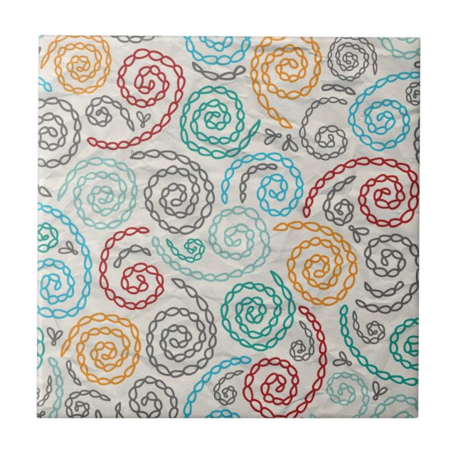 Rumpled papper för broderi finare kakelplatta (Framsidan)