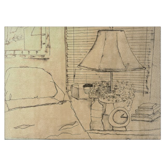 Rumsdekorativt glasskärningspenna 15" x 11" (Framsidan)