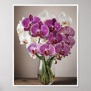 Rumsdekorera Poster av färsk orchid Flower bouquet