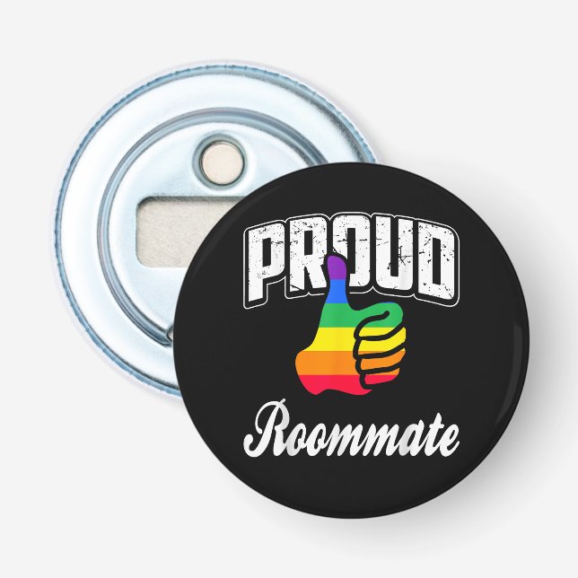 Rumskamrat Gay Pride Flasköppnare (Framsidan)
