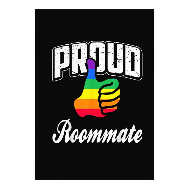 Rumskamrat Gay Pride Fototryck (Framsidan)