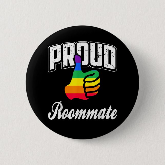 Rumskamrat Gay Pride Knapp (Framsida)