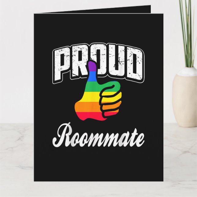 Rumskamrat Gay Pride Kort (Framsida)