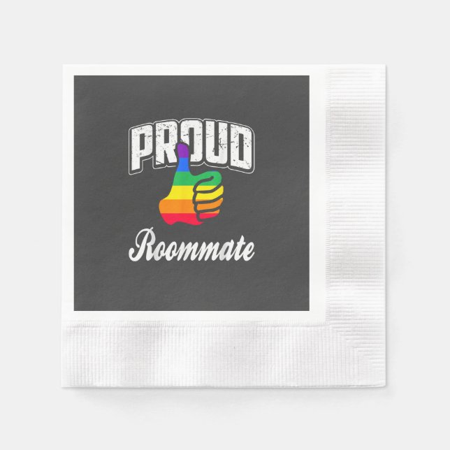 Rumskamrat Gay Pride Pappersservett (Framsidan)