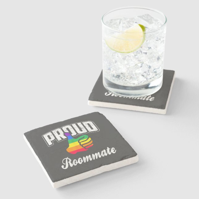 Rumskamrat Gay Pride Stenunderlägg (Sidan)