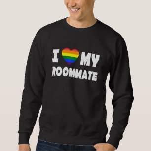 Rumskamrat Jag älskar min HBTQ eller gay rumskamra Lång Ärmad Tröja
