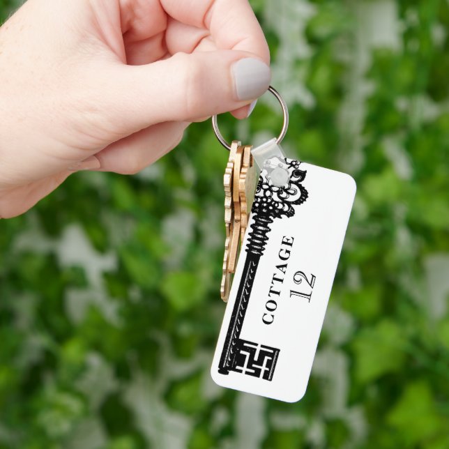 Rumsnummer Hyra - affärsskaleton Nyckel-nyckelkedj Nyckelring (Hand)