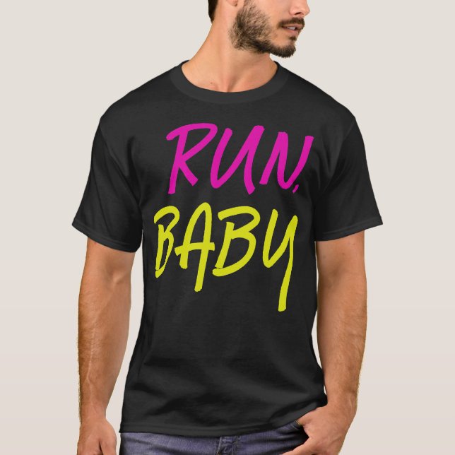 Run Baby half marathon T Shirt (Framsida)