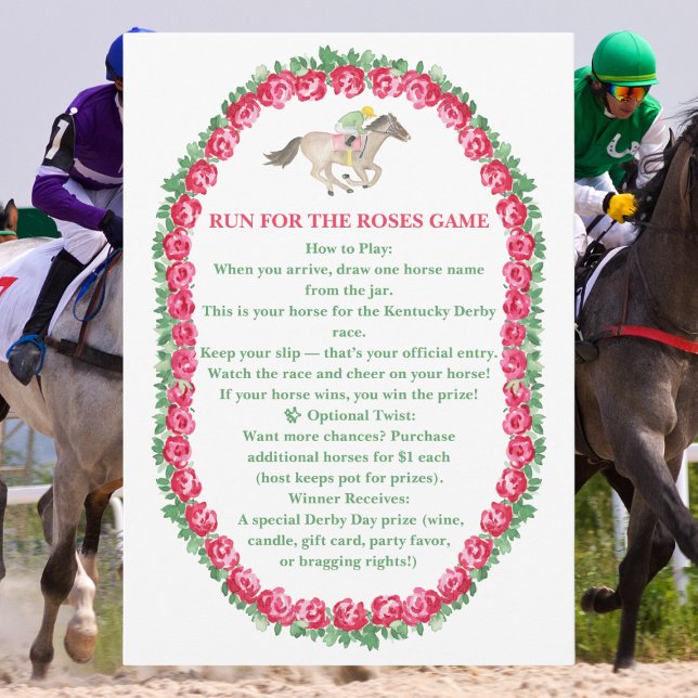 Run For the Roses Lotteri Derby Festspel Inbjudningar (Skapare uppladdad)